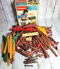Playskool 887 Lincoln Logs Grand Hotel Stagecoach Set 200 Pieces Vintage 1978