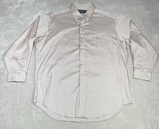 VTG Polo Ralph Lauren Shirt Mens 16.5 33 Grey Oxford Yarmouth Flesh Pony Solid