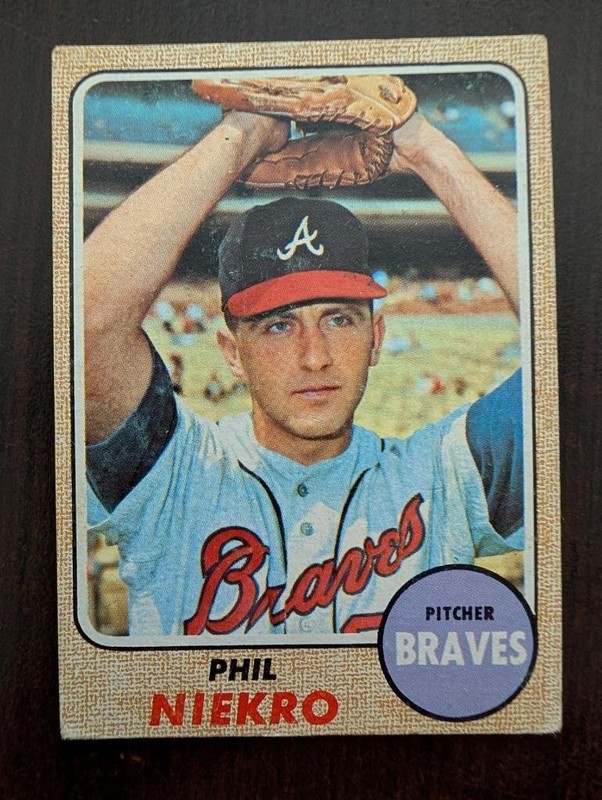 1968 TOPPS BASEBALL CARD #257 PHIL NIEKRO ATLANTA BRAVES PITCHER VG/EX NICE LOOK