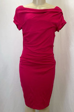 Escada Women's Fuchsia Ruched Sheath Dress | Size US 4/EUR 36
