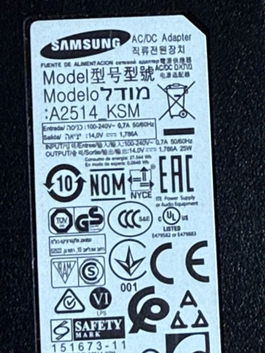 Genuine Samsung Monitor Power Supply Unit 14V 1.7A 25W (A2514_KSM) - Picture 3 of 5