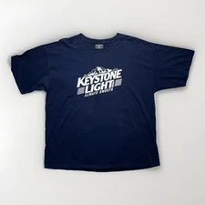 Vintage Y2k Keystone Light Graphic Steve & Barrys Men’s Large Box Cut T-Shirt