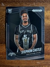 2024-25 Prizm Black Stephon Castle #96 Rookie SAN ANTONIO SPURS (RC)