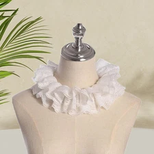 Lace Ruffled Collar Cosplay Props False Collar for Role Playing Masquerade Ball