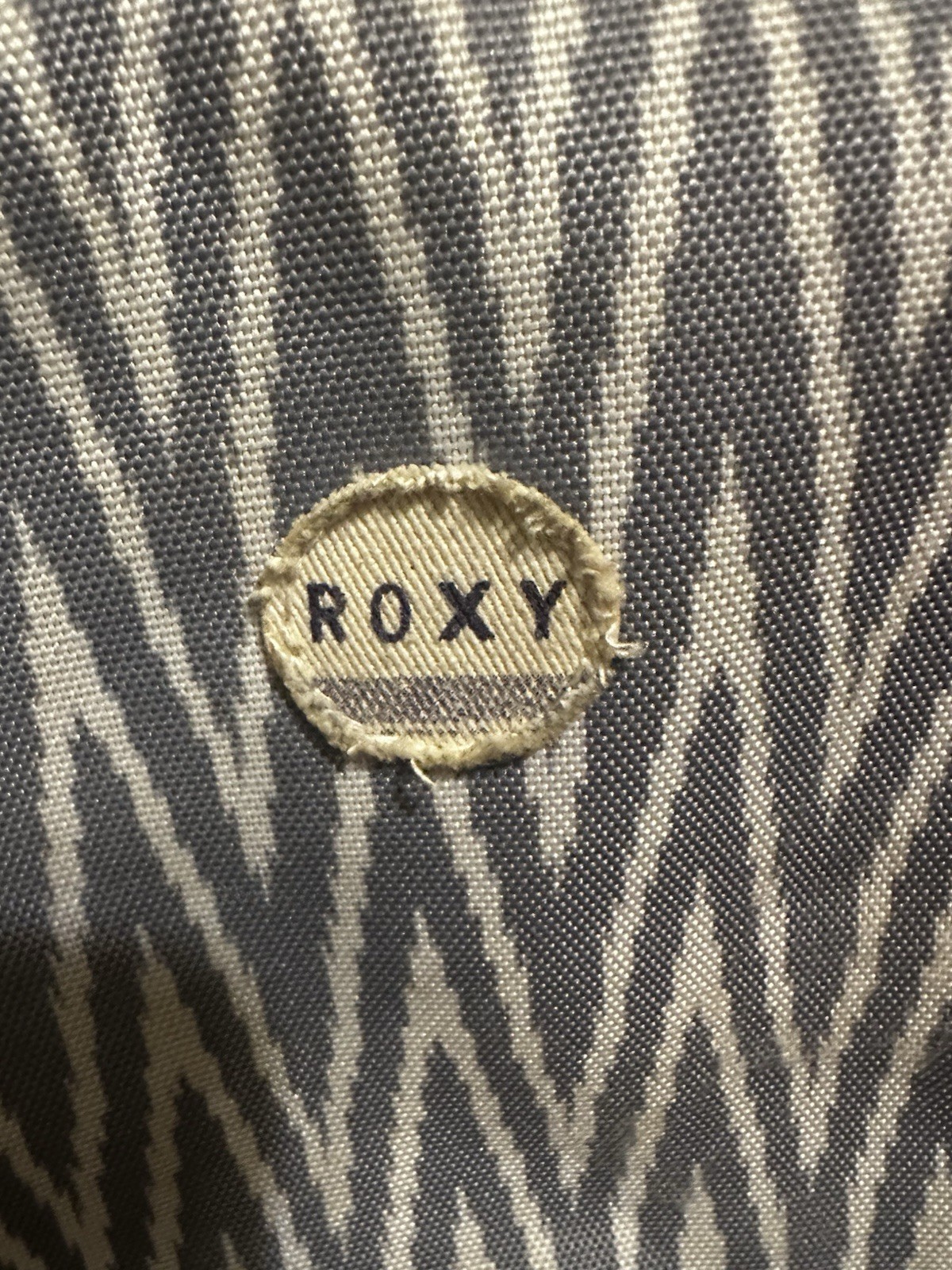 Roxy Backpack Gray Geometric Shaped Pattern Adjus… - image 2