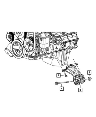 Genuine Mopar Engine Mount Insulator Left Side 55398569AC