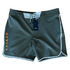 Oakley Boardshorts 18 Inches Dark Brush Khaki Swim Shorts Men's W38 BNWT