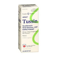 Adult Tussin Guaifenesin Oral Solution Usp 8 Oz By Foster And Thrive