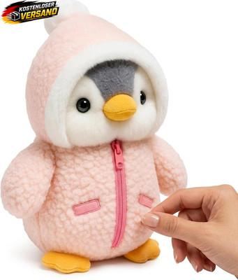 Kuscheltier Pinguin für Kinder und Dekoration 27,5 cm rosa Stofftier