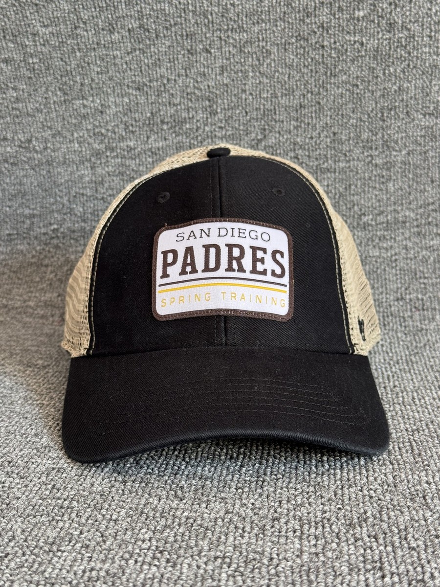 '47 Brand San Diego Padres MLB Trucker Snapback Black Tan Mesh Back Hat