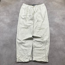 Tommy Hilfiger Chino Trousers Mens 36" Pleated Cuffed 90s Straight Pants, Beige
