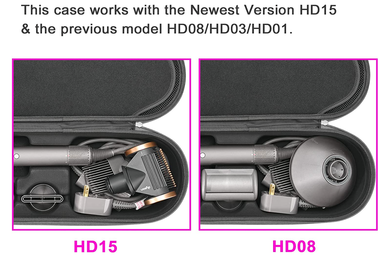 Dyson Supersonic Hairdryer Travel Storage Hard Box, Portable Carry Case