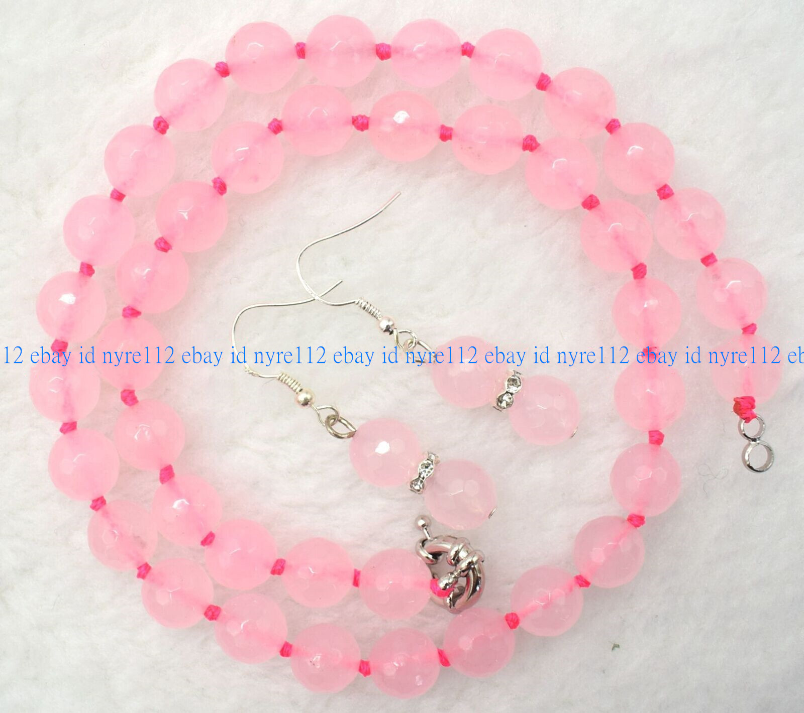 Natural Rose Quartz Stone Round Beaded Necklace Available In 6 Mm 8 Mm - Foto 2