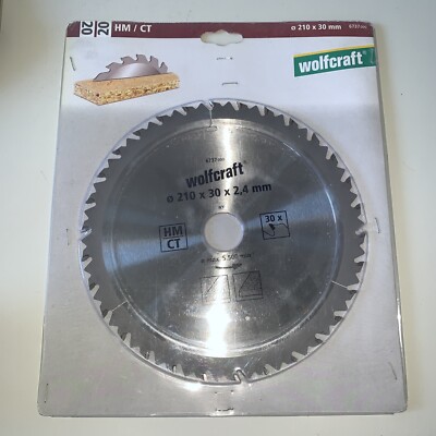 Wolfcraft Ø210 x 30 x 2,4mm Kreissägeblatt 30 Zähne 20HM/CT 6737000