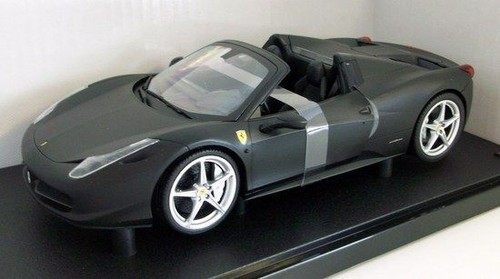 HOT WHEELS 1/18 - X5528 FERRARI 458 SPIDER - MATT BLACK - Picture 2 of 3
