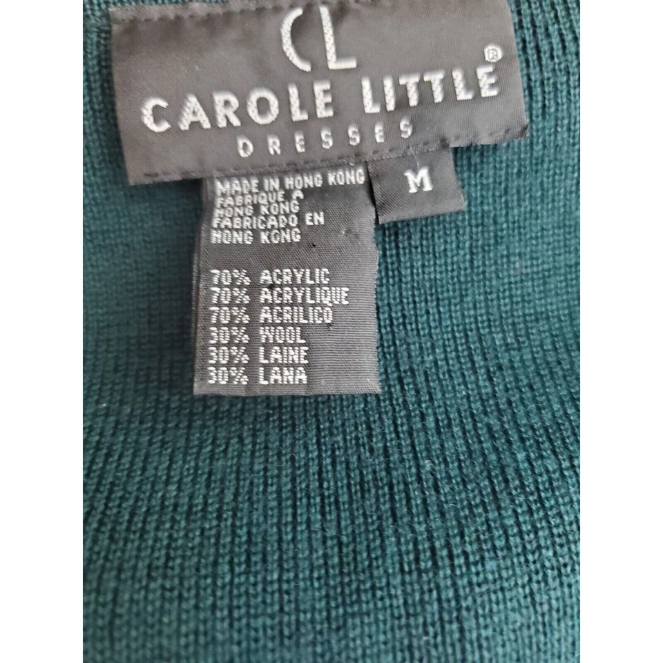 Maxi Vestido Tejido Suéter de Lana Carole Little Floral Botón Delantero M Foto 4 de 4