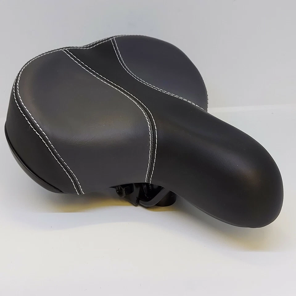 Saddle Large Sprung Comfort Spring Big Bum Cruiser Seat Wide Bike Bicycle Q - Image 3 of 4