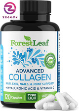 Multi Collagen Pills with Hyaluronic Acid  Vitamin C  Hydrolyzed Collagen Supp