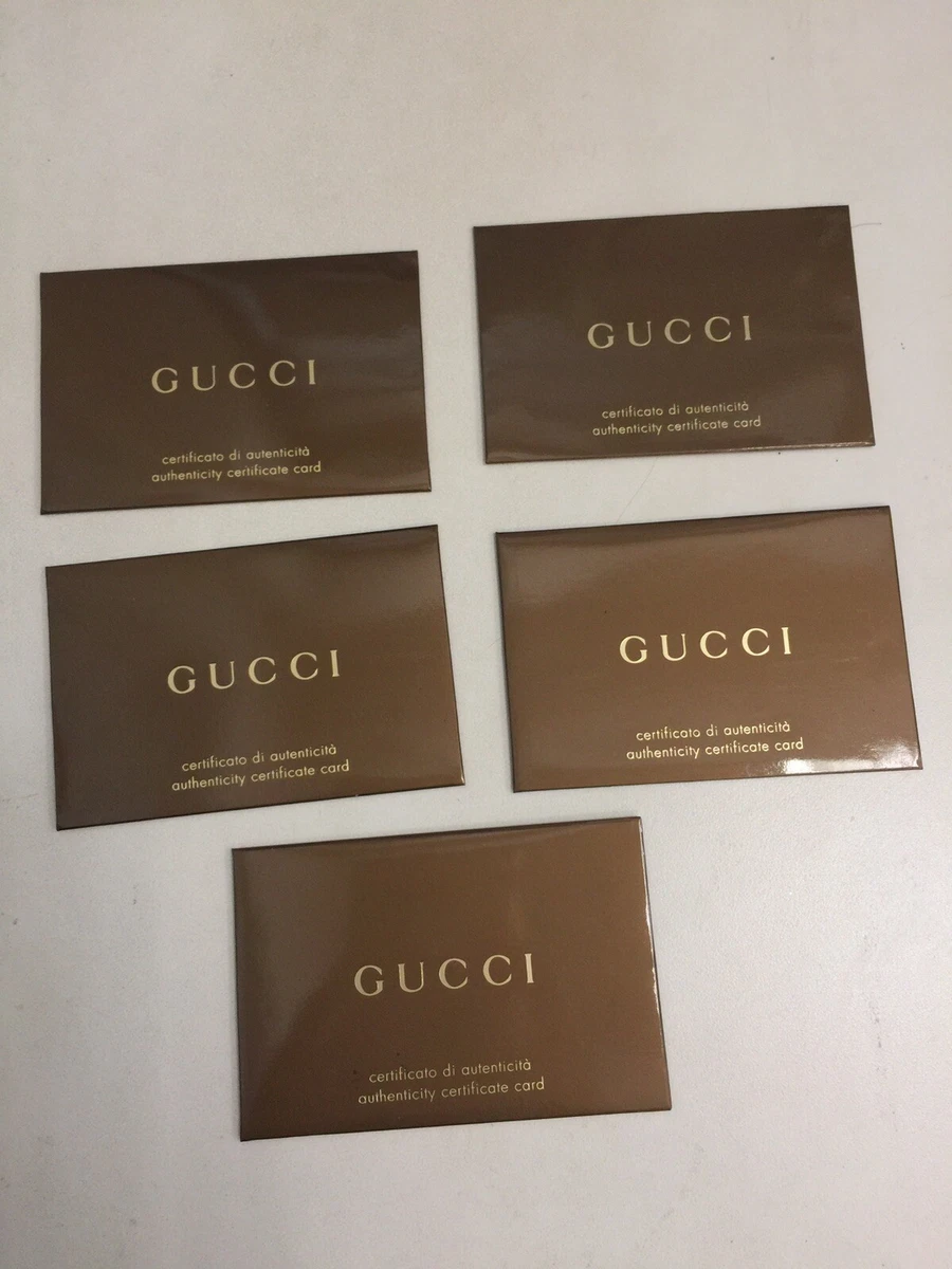 Authentic Brand New Gucci Hang Tag Care Cards