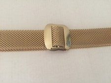 Sarah Coventry 1" Gold mesh belt up to 29"-- New