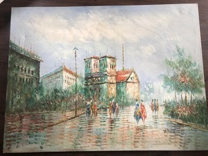 French Oil Painting By Davis Of Paris 48 X 36 Ebay