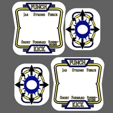 Capcom Button Label Joystick Stickers
