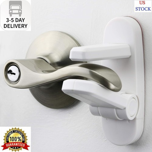 Door Lever Lock (1 Pack) Prevents Toddlers from Opening Doors. 3.25" L * 1.5" W