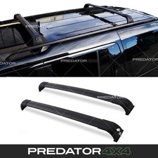 BLACK ROOF RACK CROSS BARS LOCKING RAILS FOR LAND ROVER DISCOVERY 3 4 L319 04-16