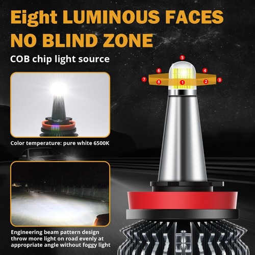 Kit de faros antiniebla LED de 8 lados 9005 H11 9145 para Ford F-150 2015-2022 - Imagen 3 de 17