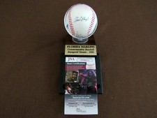 CHARLIE HOUGH RENEE LACHEMANN 1993 FLORIDA MARLINS SIGNED AUTO OML BASEBALL JSA 