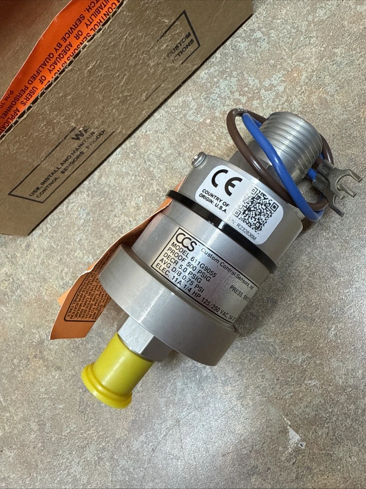 control personalizado sensores presostato 611G9055, 11a,1/4 hp,125/250vac, 5a 30vdc Foto 2 de 4