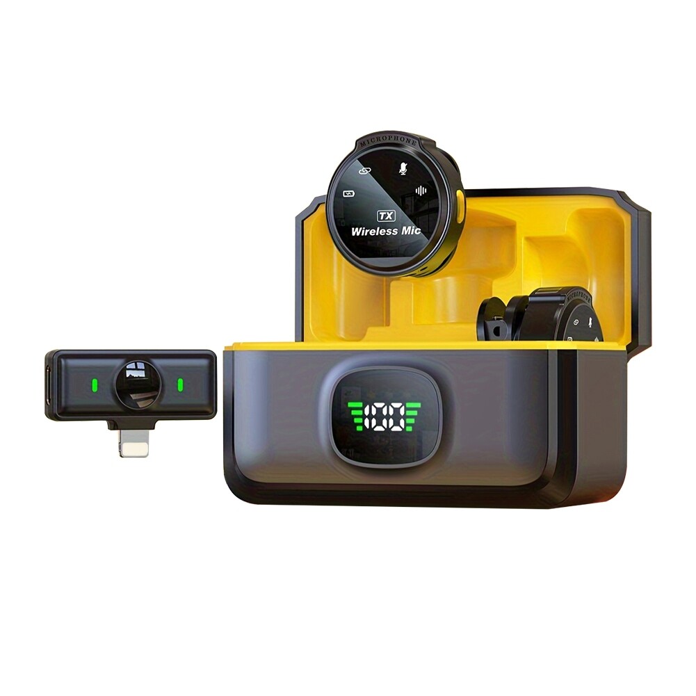 J6 Wireless Lavalier Microphone Plug & Play Lapel Mic for Video Recording5416