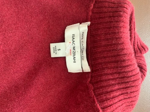 Isaac Mizrahi Cashmere Pullover Sleeveless Turtleneck Sweater 100% Cashmere - Picture 4 of 5