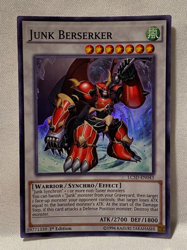 Yu-Gi-Oh Junk Berserker Super Rare 1st Edition LC5D-EN043 - 第 3/17 張圖片