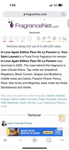 In Love Again Edition Fleur De La Passion Yves Saint Laurent 95% full RARE - Picture 7 of 8