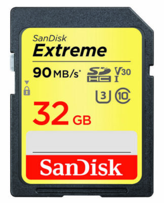 32GB SanDisk memory card for Canon PowerShot S5 IS, S95, SD870 IS