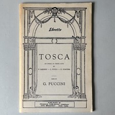 Tosca Libretto Giacomo Puccini | English | Program Publishing Company