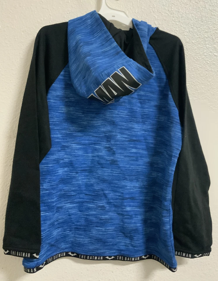 ⚡️Sudadera con Capucha Batman Juvenil Cremallera Completa Talla (Grande 14/16) Azul Foto 3 de 3