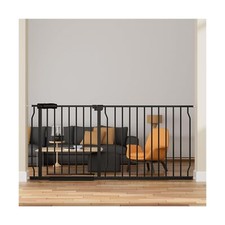 Extra Wide Baby Gate Extra Wide Extra Tall Dog Gates for Stairs Doorways Blac...