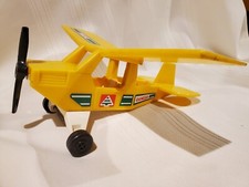 Vintage 1976 Fisher Price Ranger Prop Plane 307 Plastic Toy Yellow Made in USA