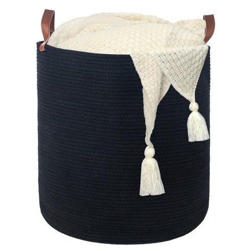 80l Extra Large Laundry Basket With Handles Cotton Rope Woven Blanket Basket Tal
