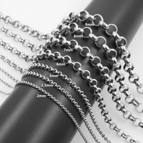 2.0mm Tiny Rolo Neck Chain Necklace 
