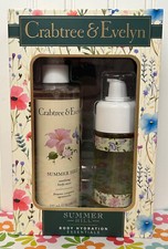 CRABTREE EVELYN SUMMER HILL SOOTHING BODY MIST 8.1oz BODY OIL 4oz ESSENTIALS