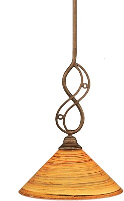 Toltec Lighting 232-BRZ-444 Jazz Mini-Pendant Brush Nickel Finish