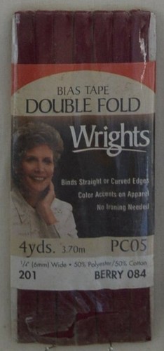 Wrights / C&C Double Fold Bias Tape - 1/4" w x 4yds - 49 great colors! - Picture 32 of 52