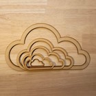 Wooden MDF Cloud Outline Shape 5-60cm Weather Hanging Mobile Dream Catcher Blank