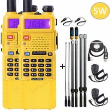 2X BAOFENG UV-5RIII 3800MAH TRI-BAND V/UHF FM HAM TWO-WAY RADIO WALKIE TALKIE 5W