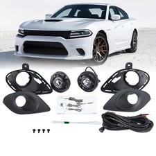 Led Bumper Fog Light W Cover Bracket Wiring Kit For Dodge Charger Srt 2015-2023
