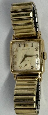 Hamilton 747 Watch Vintage 10K Gold Plated Not Working 