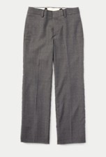 NWT Ralph Lauren Boys Classic Wool Twill Pants Tailored Fit Dress Trouser Grey
